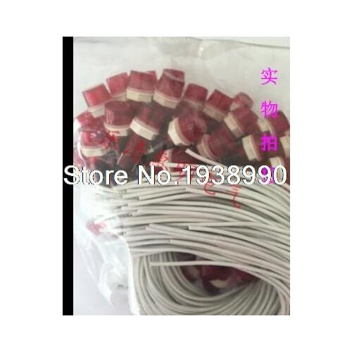 100Pcs AC 220V Neon Indicator Pilot Signal Lamp Red Light w 7.9" Long Cable 10mm thread