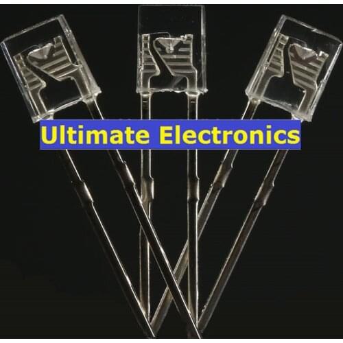 1000pcs 2*5*7MM Square Transparent LED Lamp White light green blue red white clear Square top