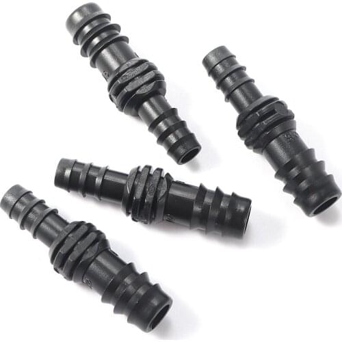 200 Pcs Plastics Barbed DN12 to DN16 Pipe Reducing Connectors Garden Irrigation Water Hose PE Pipe Repair Coupling Joints