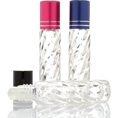 4M LMini Glass Roll On Bottles Roller Ball Cologne Sport Perfume Portable Travel With Aluminum Lid F20173066