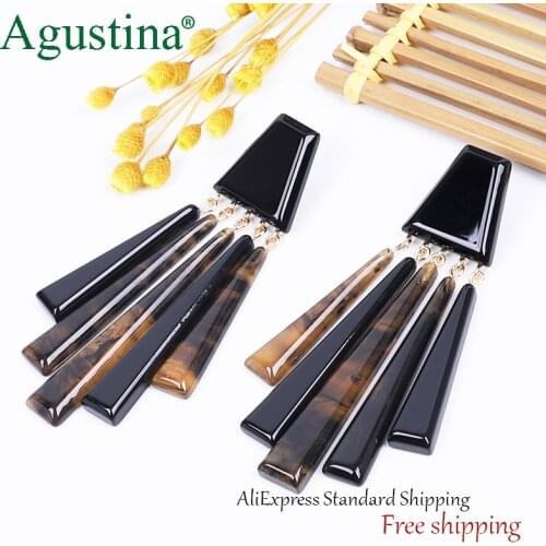 Agustina acrylic long earrings women drop earrings fashion jewelry luxury boho earrings dangle earring pendientes earings resin