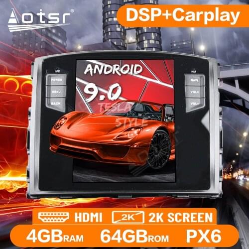 Tesla Big Screen Android 9.0 Car GPS Navigation For Mitsubishi Pajero V97 2006-201 Multimedia Player PX6 Auto Stereo Head Unit