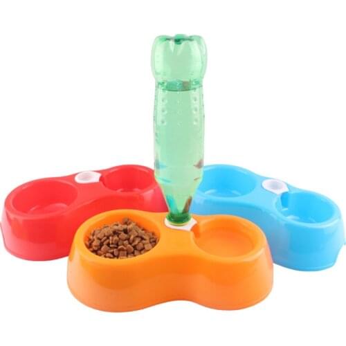 Automatic Cat Bowl Water Dispenser Water Storage Pet Dog Cat Food Bowl Food Container with Waterer Pet Waterer Feeder