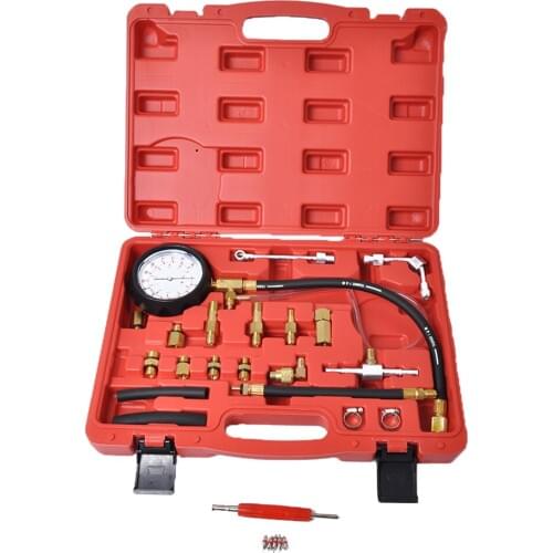 0-140psi Alloys Fuel Injector Injection Pump Pressure Tester Gauge Kit Car Tools Master