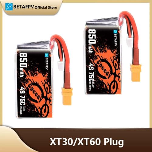 BETAFPV FPV Racing Drone Battery Parts 2PCS 850mAh 4S 75C Lipo Battery For Pavo30 RC Quadcopter Battery Accessories
