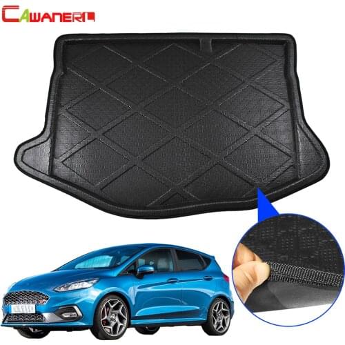 Cawanerl For Ford Fiesta Hatchback 5-Door MK7 2009-2017 Car Trunk Mat Floor Tray Boot Liner Luggage Carpet Cargo Mud Kick Pad