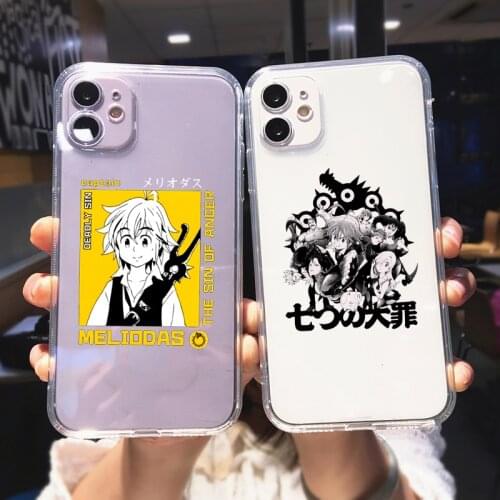 Anime Seven Deadly Sins Phone Case Transparent Soft for For IPhone 7 8 Plus 6s12 11 Pro X XS Max XR SE2020 Cover Coque Fundas