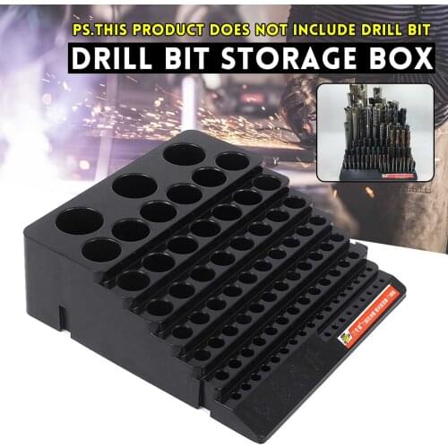 Drill Bit Holder Tool Box Storage Multifunction 85 Hole Reamer Milling Cutter Plastic Desktop Portable Accessories Thick Rack