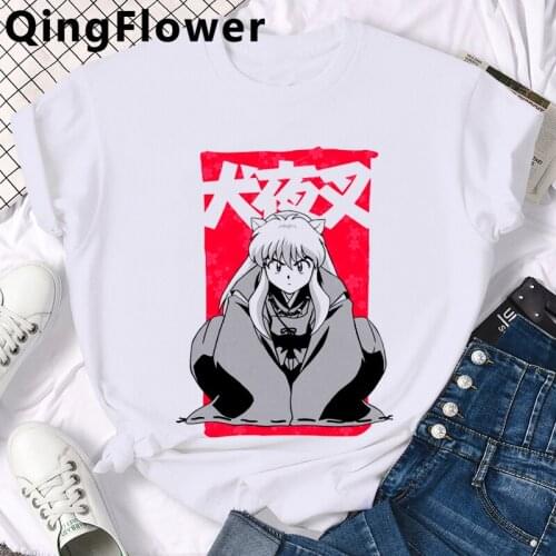 Feudal Demon Inuyasha Sesshoumaru Higurashi Kagome Anime clothes men grunge print vintage kawaii tshirt streetwear