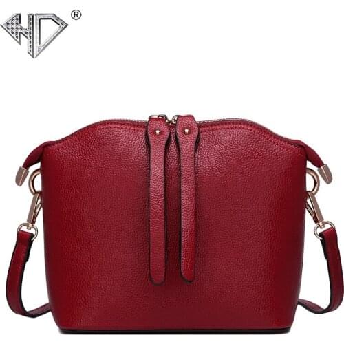 Han Edition Fashion Leather Cowhide Shell Package Genuine Leather Fashion Cowhide Womens Handbags Leisure Shoulder Bags
