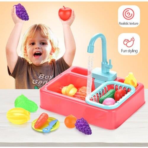 Simulation Dishwashing Toy Pretend To Play House Mini Kitchen Electric Dishwasher Set ChildrenS Educational Toy Gift