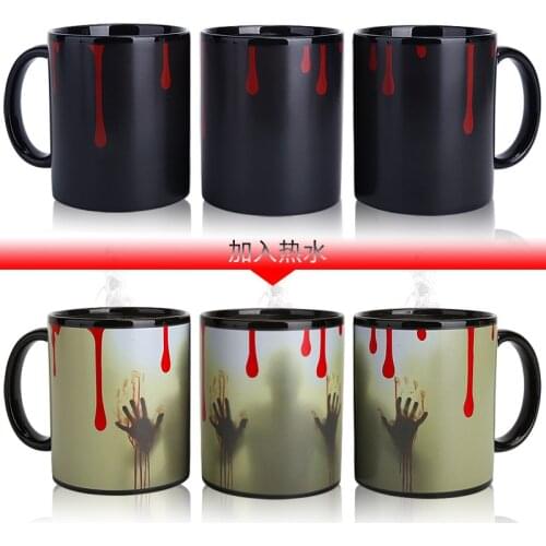 Horror Ghost Magic Sensitive Coffee Cup 12Oz Ceramic Tea Colour Changing Mugs Mug Perfect Novelty Gift/birthday Gifts