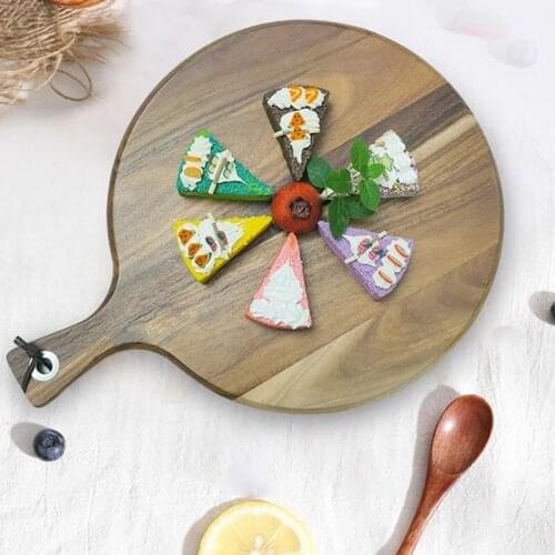 Kitchen Cutting Board Black Walnut Solid Wooden Fruit Chopping Board Bread Steak Cutting Trays Plates