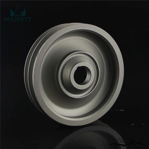 Light Weight Aluminum Crankshaft Crank Pulley for 99-00 Civic Si 94-01 Integra Gray