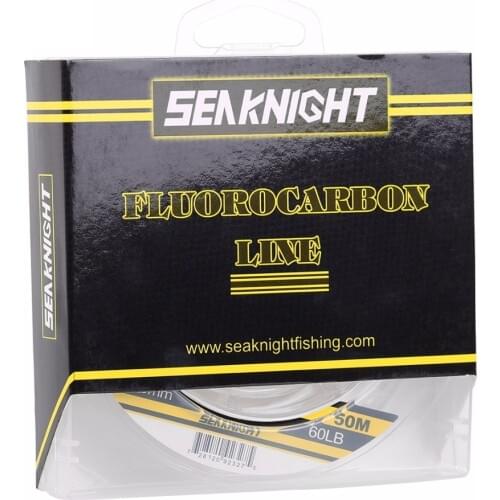 SeaKnight Fluorocarbon Line 50M 100% Japanese Material Fluorocarbon Fishing Line 60LB 70LB 80LB 100LB Carbon Fiber Fishing Line