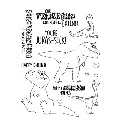 Ltalian /dinosaur Transparent Clear Silicone Stamp/Seal for DIY scrapbooking/photo album Decorative clear stamp A936