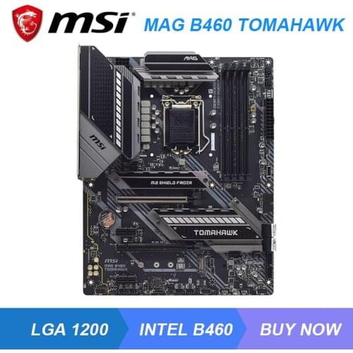 MSI MAG B460 TOMAHAWK LGA 1200 Intel B460 Gaming PC Motherboard DDR4 128G PCI-E 3.0 2×M.2 USB3.2 Core i9-10900K i7-10700K CPUS