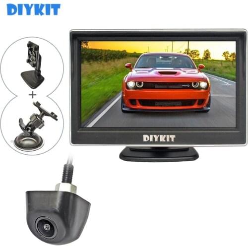 DIYKIT 5" IPS AHD Monitor 1920*1080P HD 170 Degree Starlight Night Vision Backup Camera Vehicle Reverse for Car SUV MPV RV