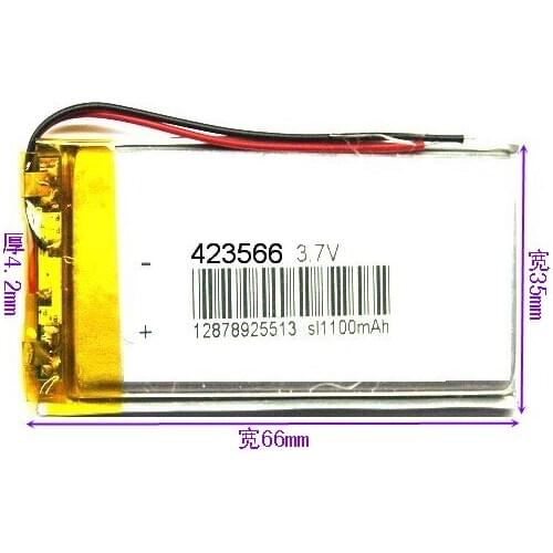 MP3 MP4 MP5 built in 3.7V polymer lithium battery core large capacity charge board battery 423566