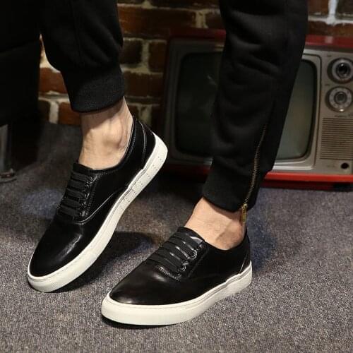 2019 spring autumn new hot fashion men lace-up leather casual shoes trend shoes cool loafers flats Schuhe Herren X15-41
