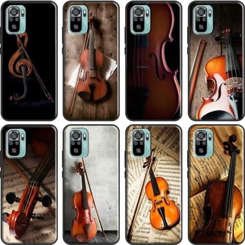 Elegant Violins Bow Sheet Music Soft Case For Redmi 9A 8A 7A 6A 9 9C Cover For Xiaomi Redmi Note 9 10 Pro 8 7 6 8T 9S K40