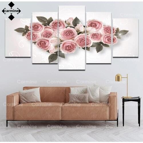 Pink Rose Wall Painting Modern Canvas Printing for Home Interior Decor Wall Art Poster Nordic Flowers Frameless Poster and Print