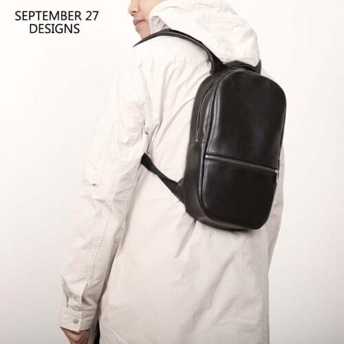 New Casual Backpacks First Layer Cow Leather Men Small Daypacks Women Fashion Backpack Luxury Handmade Mini Travel Bags Cowskin