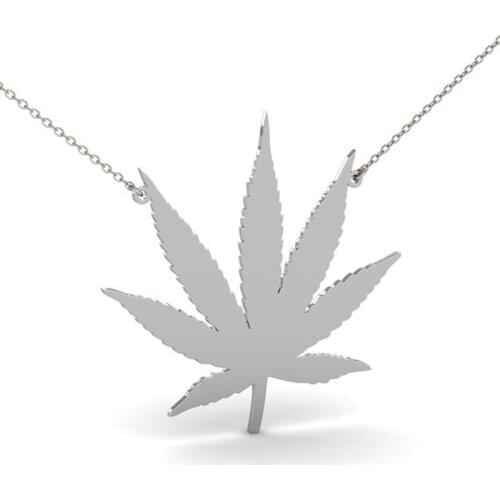 Ufine Marijuana Leaf necklace gift for girl Cannabis Leaf pendant Necklace cooper high quality pendant necklace N2186