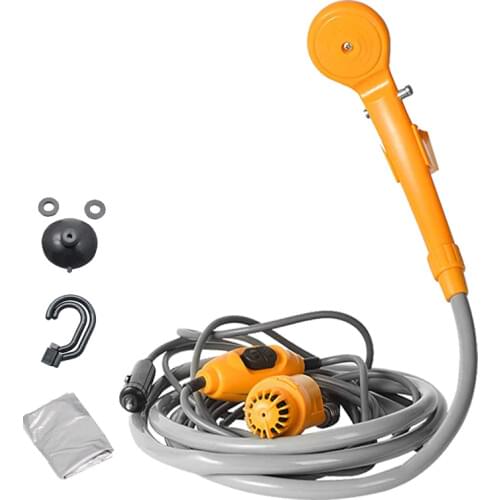 Portable camping shower set USB DC 12V pressure shower hiking outdoor travel car Pet Washer