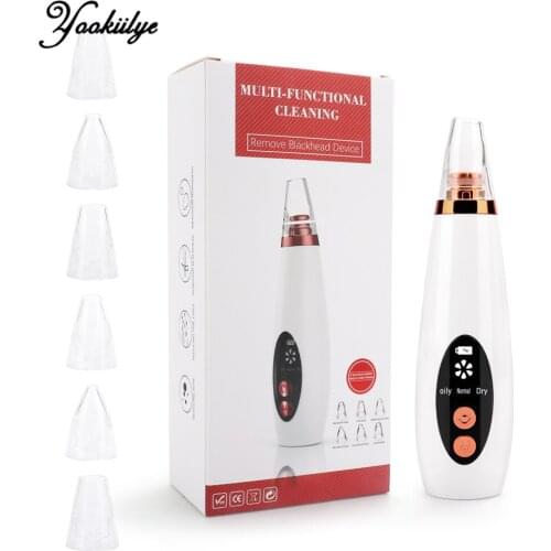 Blackhead Remover Vacuum Face Pore Acne Cleaner Pimple Black Dots Removal Vacuum Suction Face Skin Care Tools USB Rechargeable