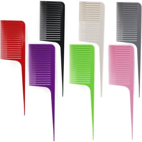 1PC Profession Dyeing Comb Weave Comb Tail Pro-hair Dyeing Comb Weaving Cutting Combs Hair Brush for Hairdressing