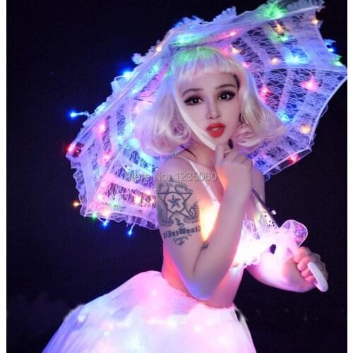 Christmas Sex Lady LED Dress Led Illuminated Bikini Skirt Bra Light Up Umbrella for Bar Club Birthday Event & Party Supplies