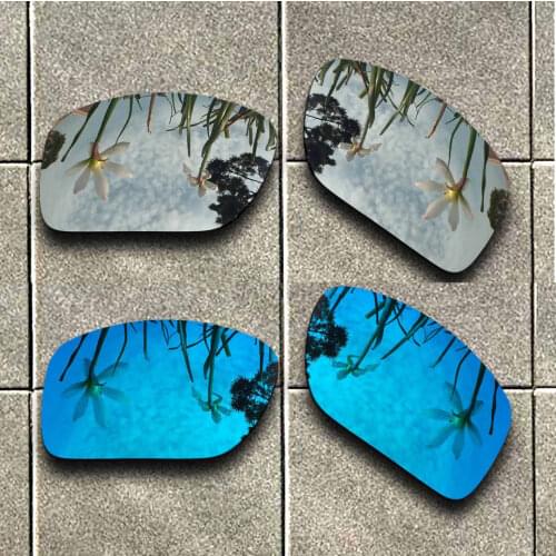 Ice Blue & Silver Polarized Sunglasses Replacement Lens for-Oakley Gibston Frame 100% UV Protection Good Fitness