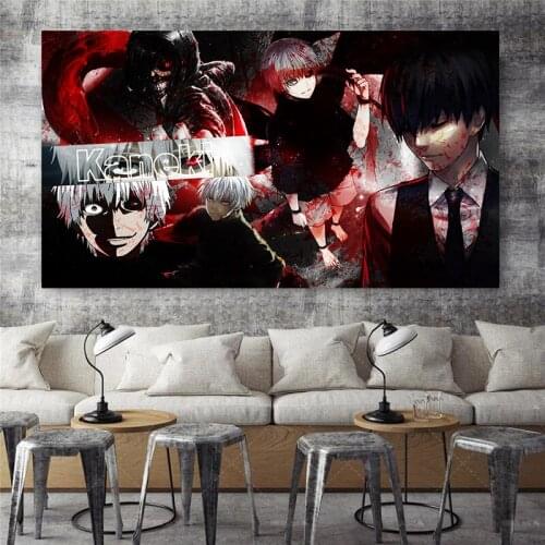 Tokyo Ghoul Colorful Art Prints Original Canvas Artwork 50 x 70 cm,No Frame