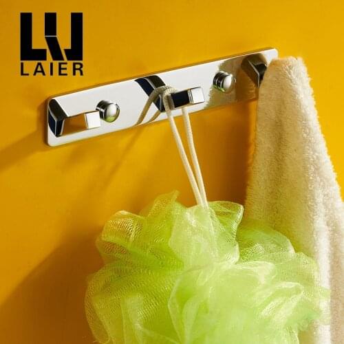 Vidric full bathroom wall three chrome-plated copper clothes hook row hook towel hook bathroom accessories Hooks