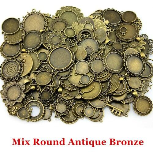WYSIWYG 100Gram Mix Designs Cameo Cabochon Base Setting Jewelry Accessories Jewelry Findings & Components For Jewelry Making