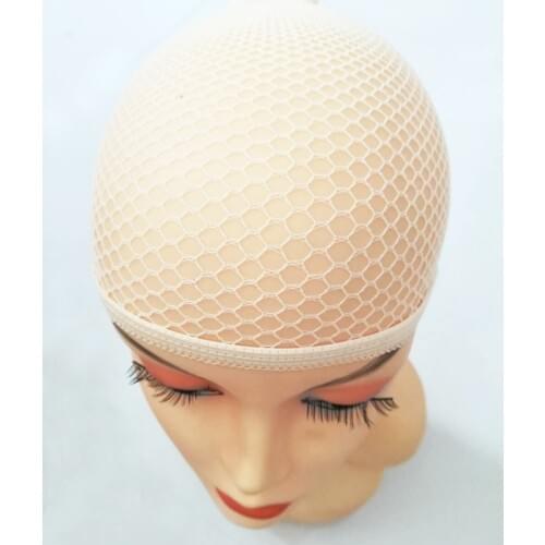 Freeshipping - 200pcs No.3 Hairnets Wigs Cap / Womens Accessories Wigs Mesh Weaving / Black & Beige