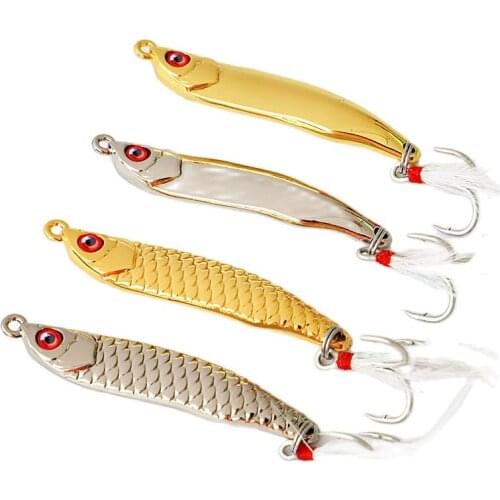 5/7/10/15/20g Gold Silver Metal VIB Lures Strong vivid Vibrations Spoon Lure Fishing bait Bass Artificial Hard Bait 3D Eyes