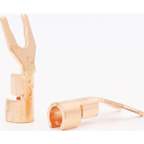8pieces CMC 6005 Pure Copper Speaker Y Spades plug,Fork connector Plug for audio speaker cable