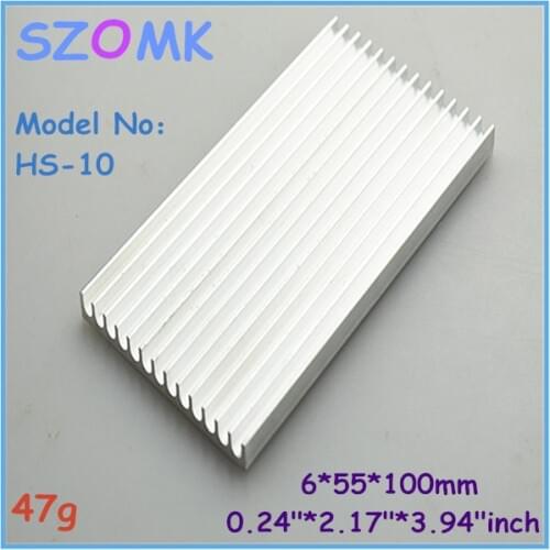 1 pc, high quality aluminum heat sink 6*55*100mm electronics junction housing aluminum radiator