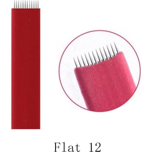 Caneta Microblading Maquiagem Sobrancelha Eyebrow Tattoo 12 Pins Needles For Tobori Pen