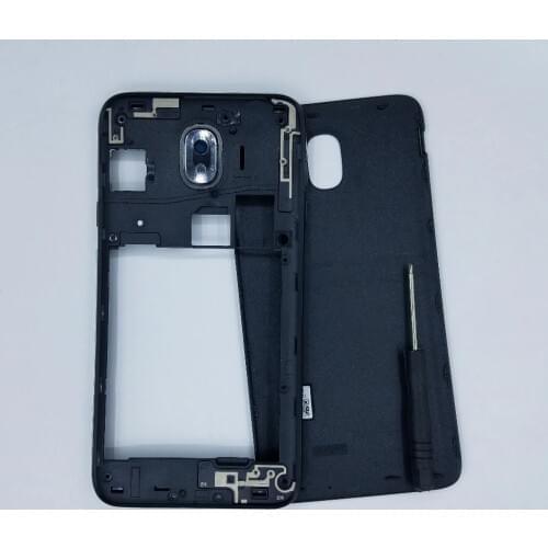 For Samsung Galaxy J4 2018 J400 J400F J400FN J400G J400M Phone New Housing Middle Frame With Back Cover Panel Rear Battery Door