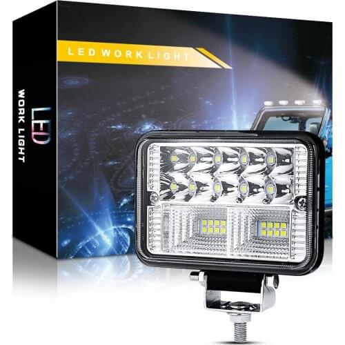 DHL 50Pcs 4" LED Truck Trailer Work Light Spot Lamp Bar 78W 12V 24V Square LED Light 26LED For Car 4x4 ATV Worklight