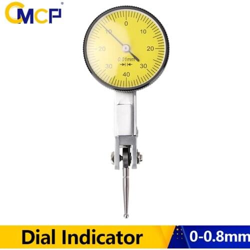 CMCP Dial Indicator 0-0.8mm Lever Test Indicator Magnetic Base Stand Holder Measuring Instruments 0.01mm Dial Gauge