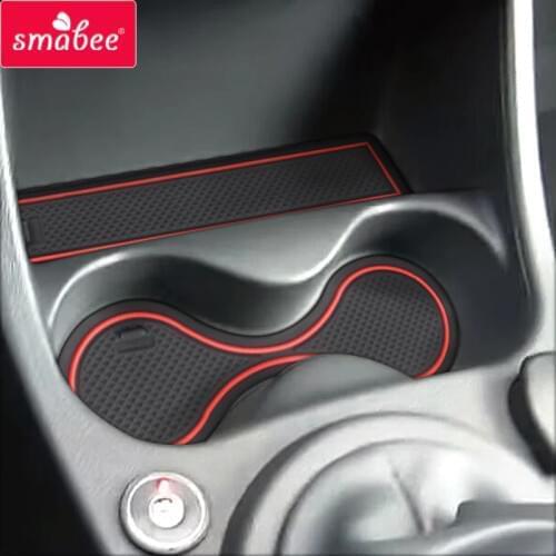 Smabee Gate Slot Cup Mat for Lada Largus Universal Cup Holder Non-Slip Pad Accessories Rubber Coaster Interior Car Sticker