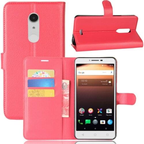 50pcs/lot Lychee Wallet Leather Case Stand Card Holder For Alcatel For Alcatel U5 For Alcatel A3 XL