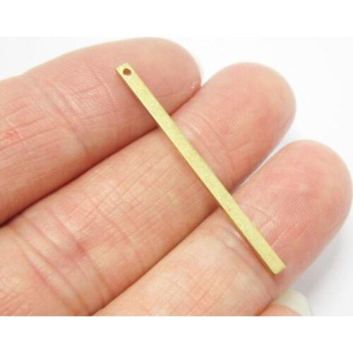 30pcs Brass stick pendant 35x2x1mm Raw brass Earrings bar pendant necklace charms R1292