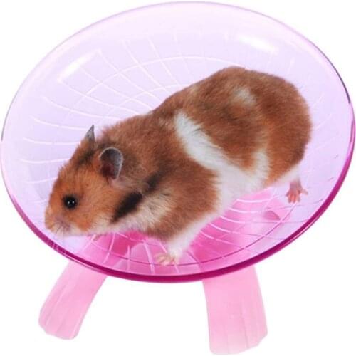 Pet Hamster Flying Saucer Exercise Wheel Hamster Mouse Running Disc Toy Cage Accessories for Small Animals