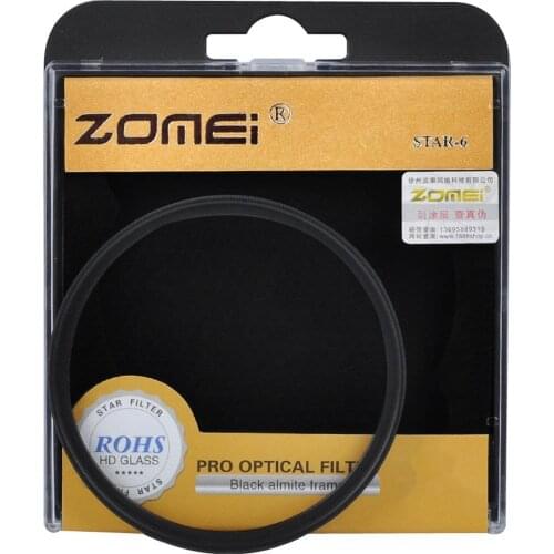 New Zomei 52/55/58/62/67/72/77/82mm Star Filter 4/6/8 Point Cross Star-effect Starburst Lens Filter for Canon Nikon Sony Camera
