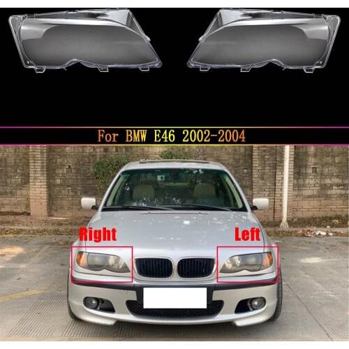 Headlamp Lens For BMW E46 2002 2003 2004 Car Headlight Headlamp Clear Lens Auto Shell Cover ( 4 Doors )